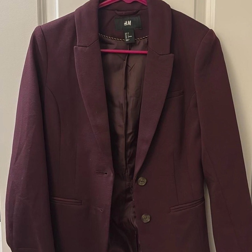 H&M Deep Burgundy Blazer